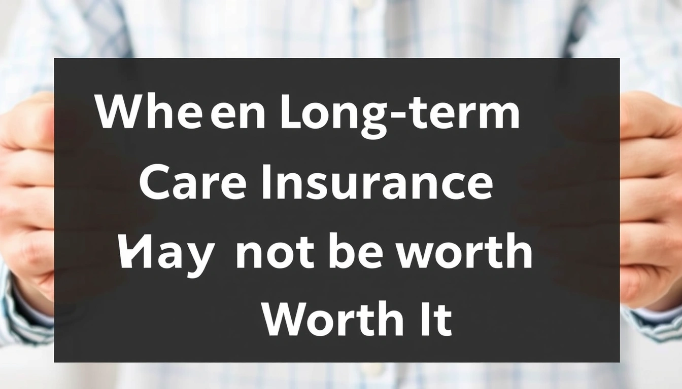 When long-term care insurance may not be worth it for elder care planning